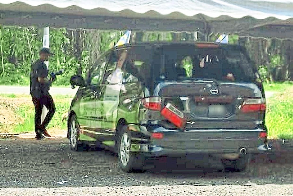 Man held over vandalising MP's MPV