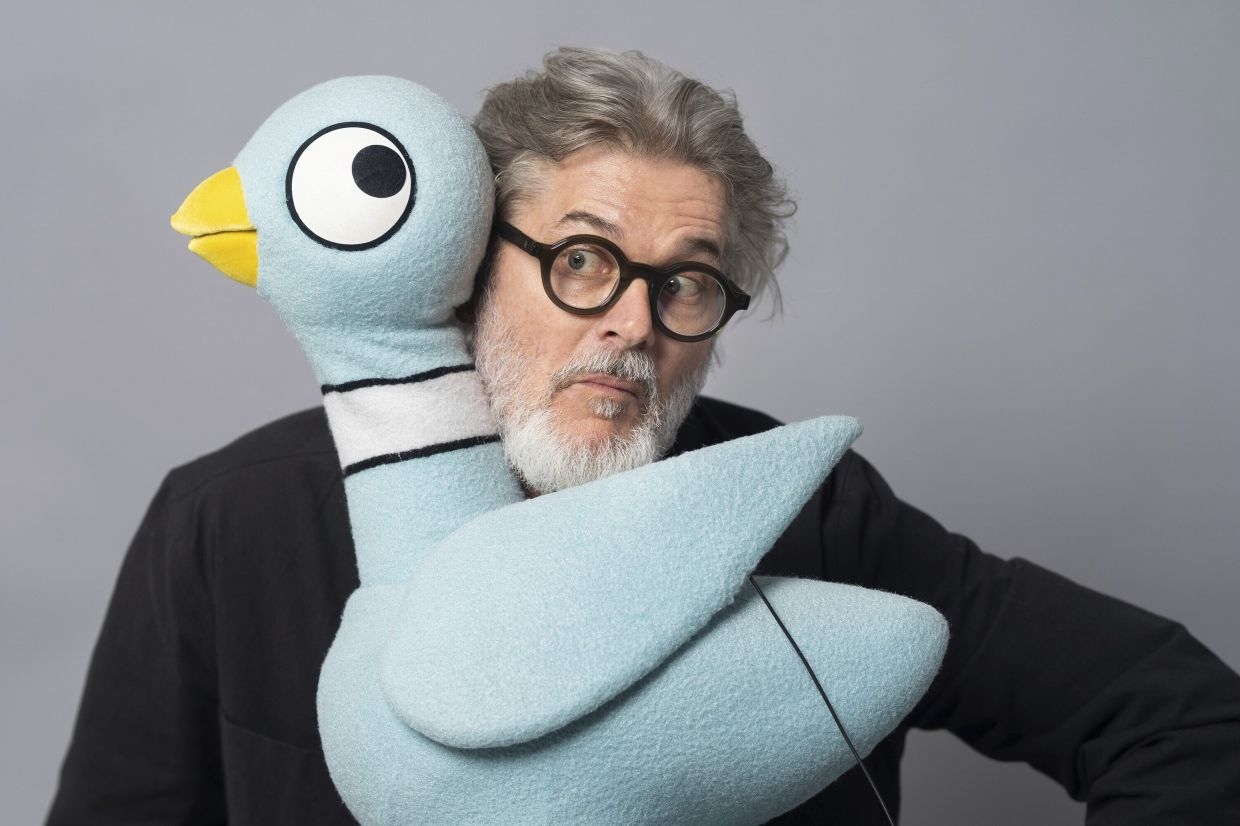 Author Mo Willems and The Pigeon stare down the future in a new book