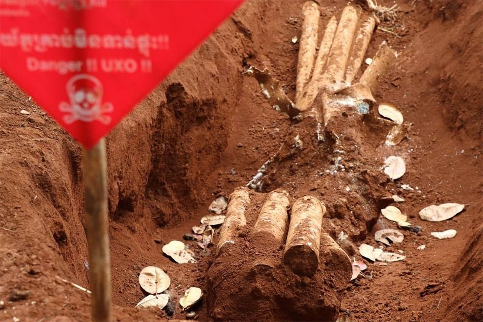 Cambodian Mine Action Centre destroys 120 cluster bomblets in Ratanakiri controlled explosion