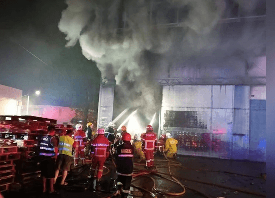 Perai cable warehouse destroyed in fire, no casualties reported