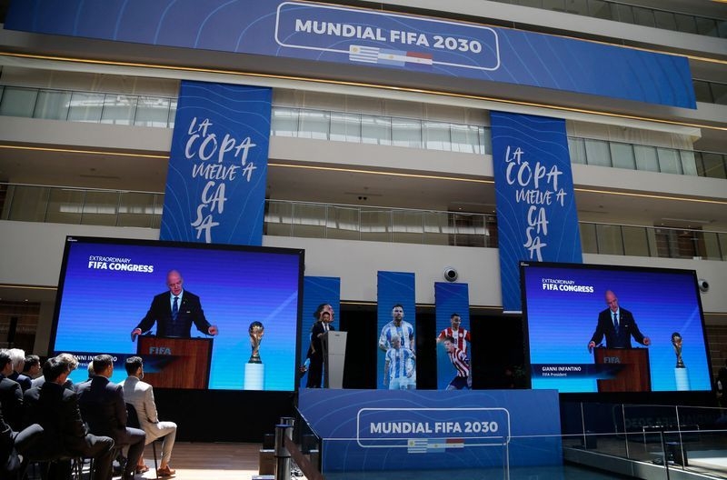 Soccer-Infantino says 'every idea is a good idea' after suggestion of 64-team 2030 World Cup