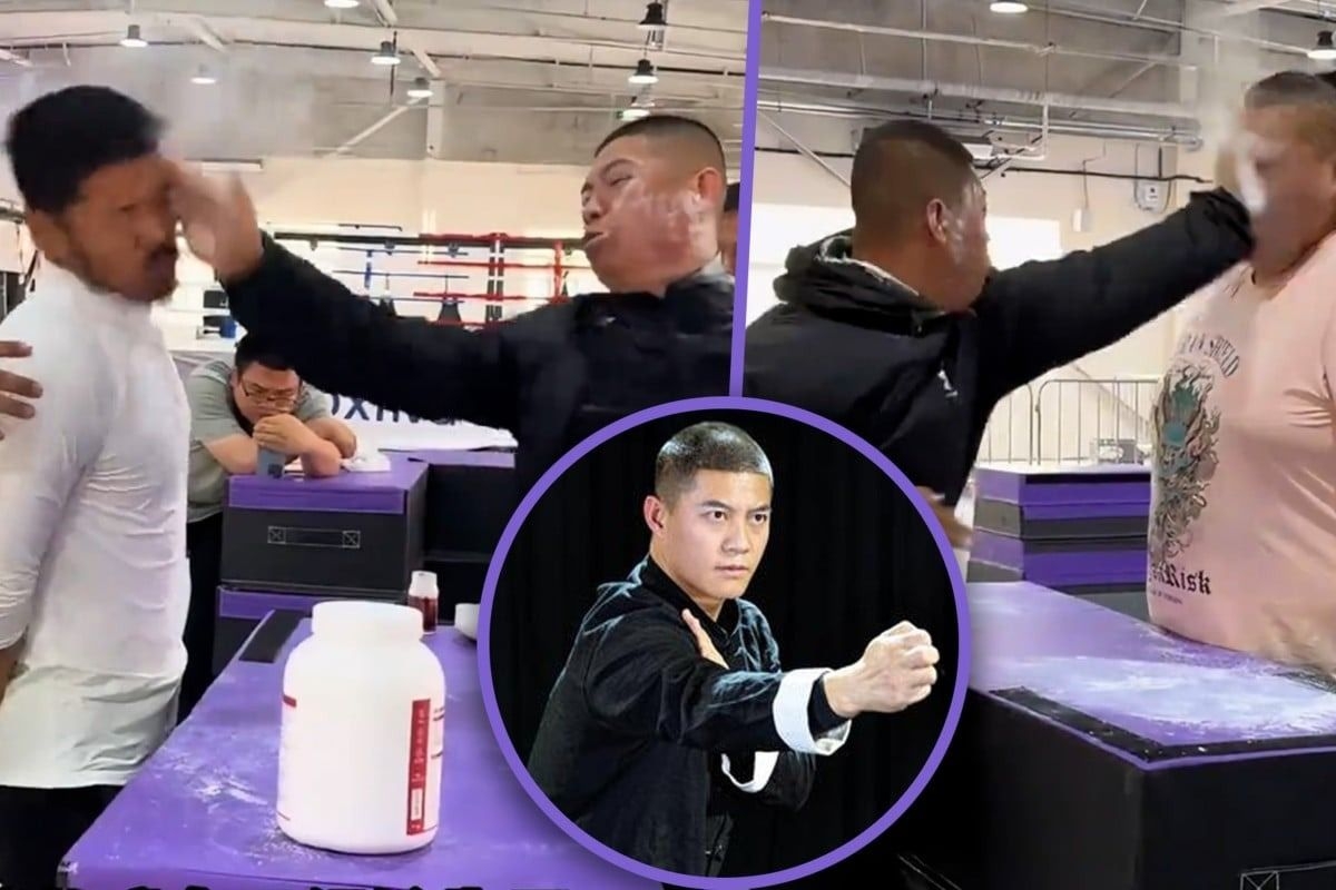 China man trains rigorously in martial arts to compete in Japan slapping contest