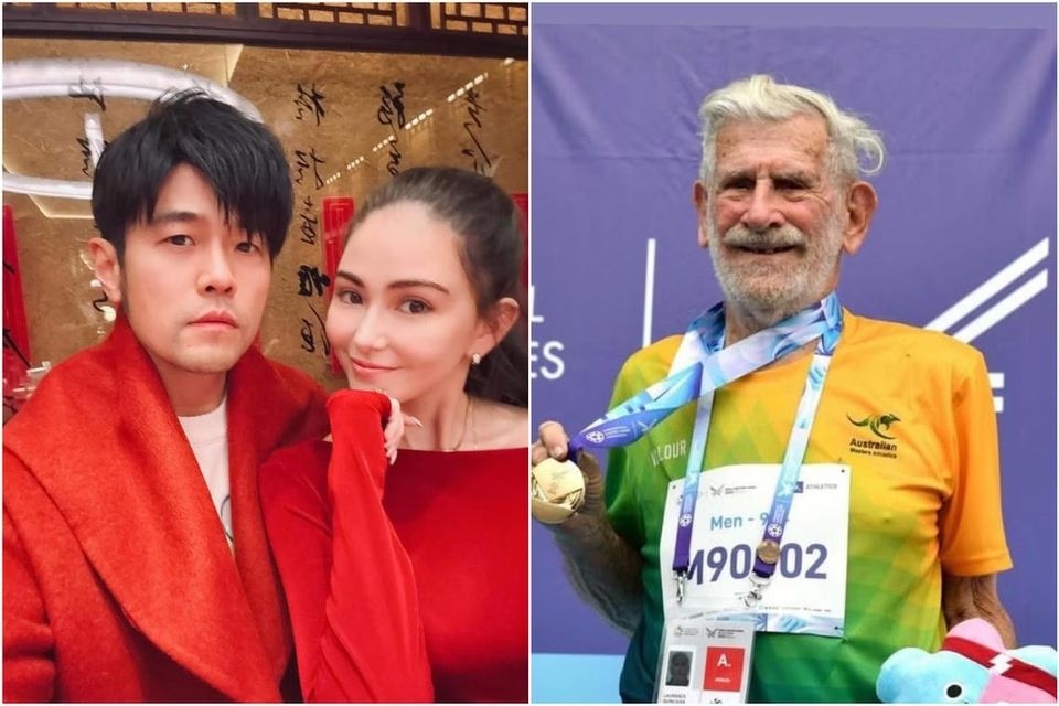Jay Chou's 90YO grandpa-in-law wins gold & silver medals at World Masters Games
