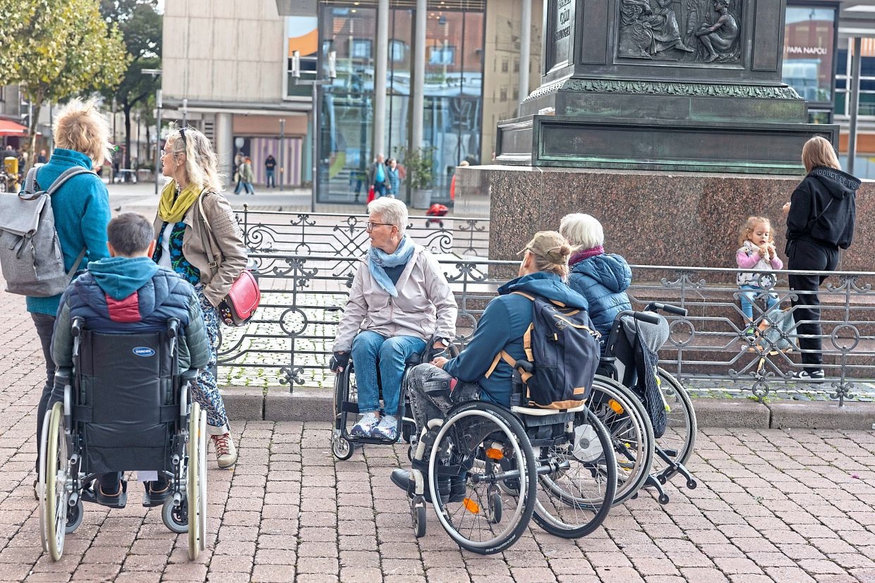 A special tour in Germany lets pedestrians experience life in a wheelchair
