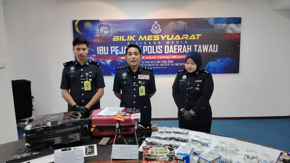 Police arrest two men with syabu at Tawau Airport