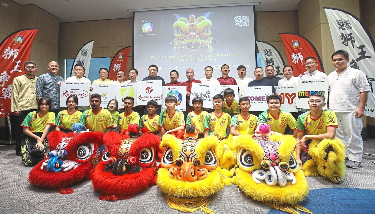 Scaling heights at lion dance competition