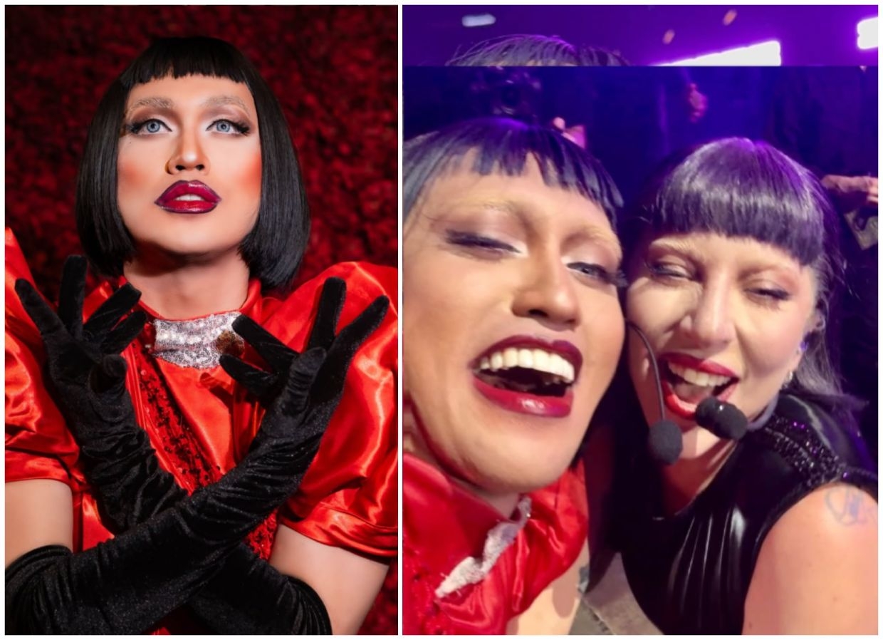 Filipino reality TV star Lady Gagita meets Lady Gaga at singer's SG concert