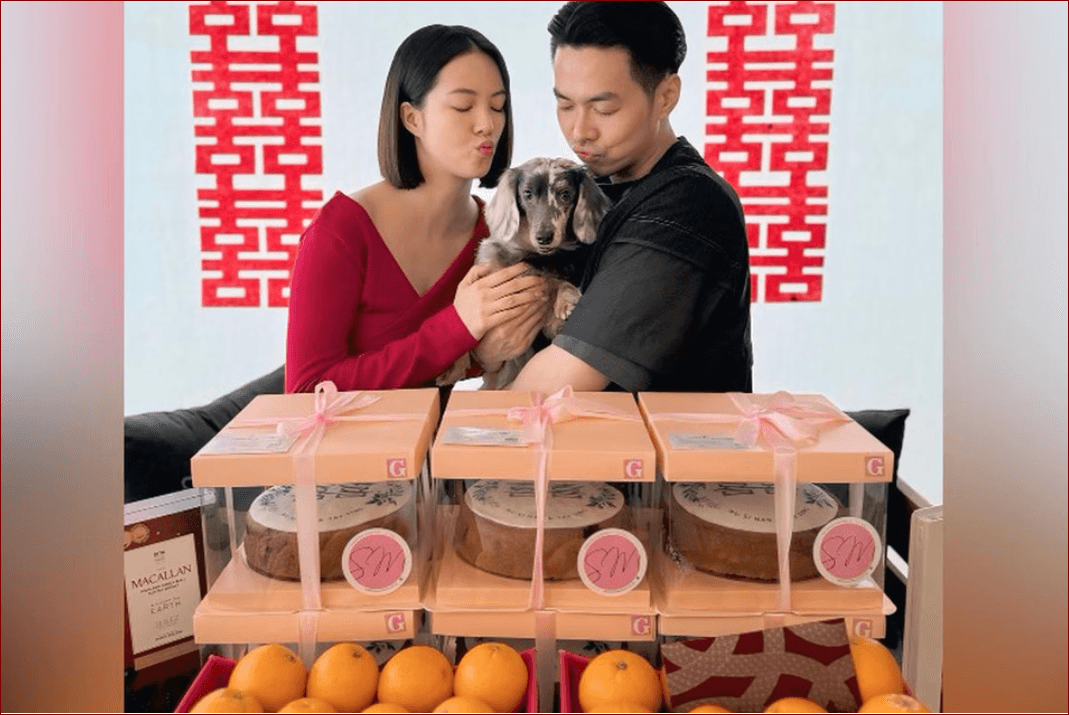 Singaporean actress Tay Ying and celebrity chef Wu Sihan hold betrothal ceremony