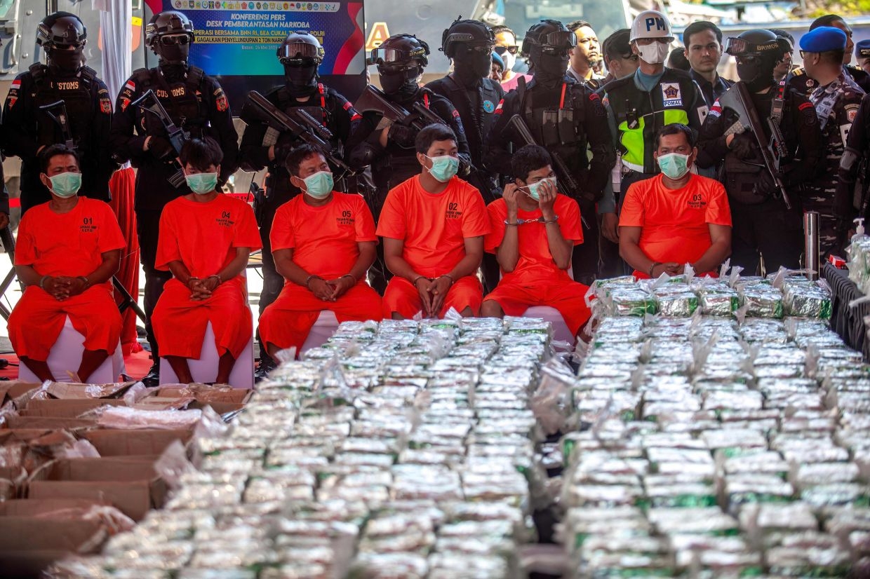 Indonesia seizes record meth haul in waters off Riau Islands