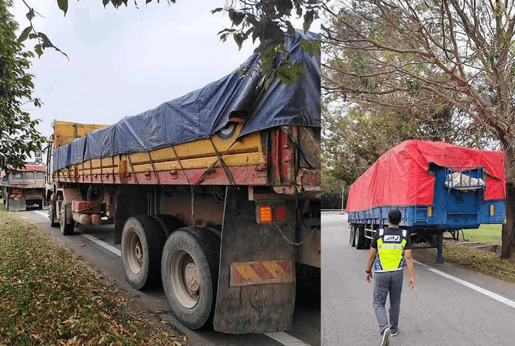 Drivers abandon overloaded lorries, flee after spotting JPJ roadblock on SKVE