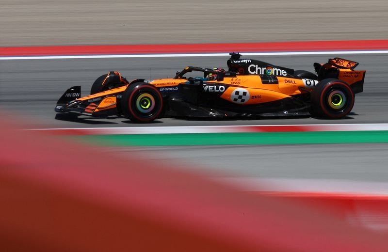 Motor racing-Piastri completes McLaren practice sweep in Spain