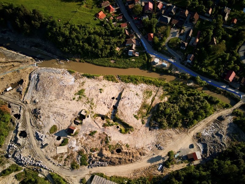 Romanian officials reroute flooded stream away from Praid salt mine