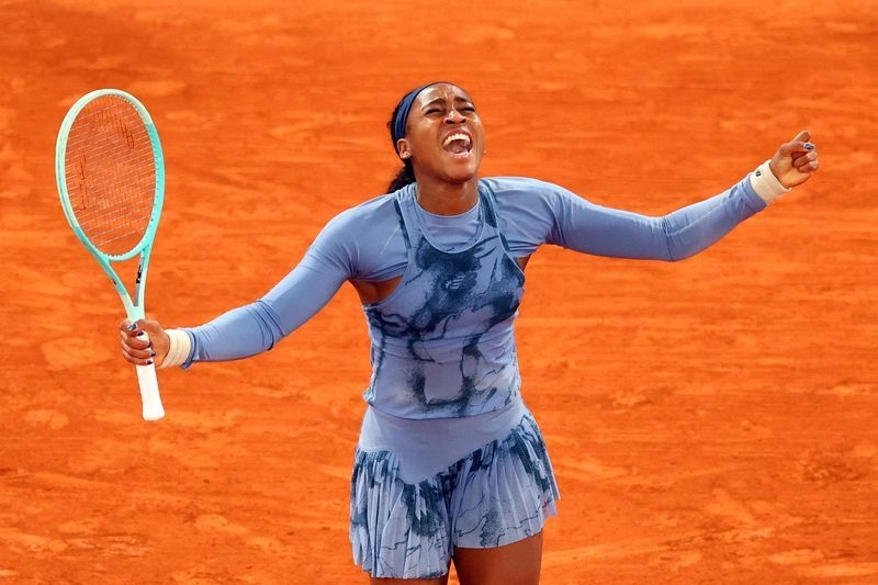 Tennis-Blunder fest as Gauff downs Keys to reach last four in Paris