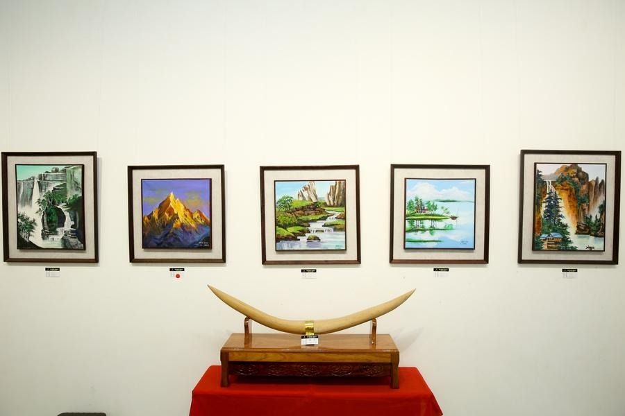 Art exhibition celebrates 75 years of China-Myanmar diplomatic ties through brush, ink