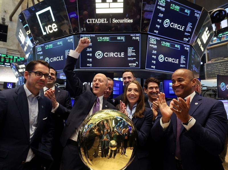 Stablecoin firm Circle scales record high after blockbuster NYSE listing