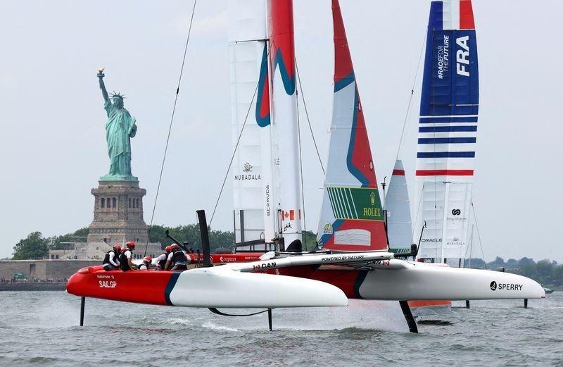 Sailing-SailGP roars back into action in New York after Rio cancellation