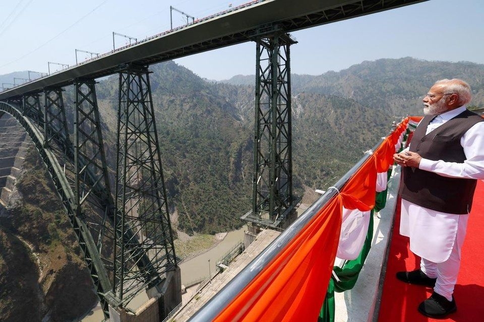 India's Modi opens strategic railway in contested 'crown jewel' Kashmir