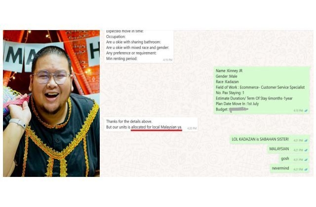 Kadazan man told not 'Malaysian enough' to rent room in Puchong