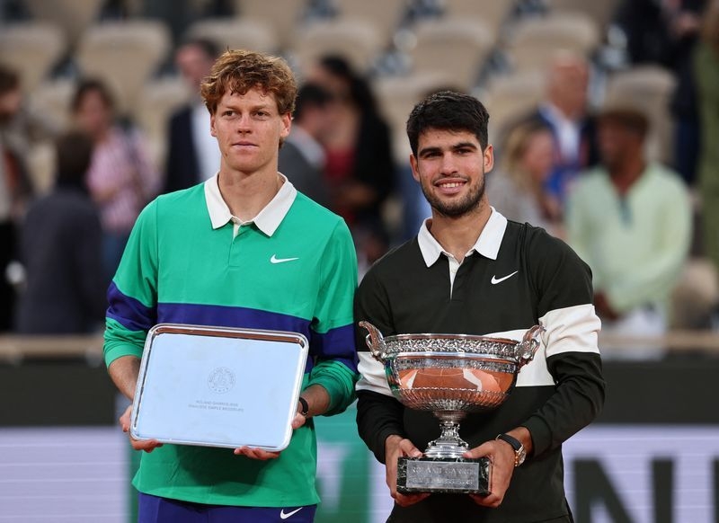 Tennis-It's a privilege to make history with you, Alcaraz tells Sinner