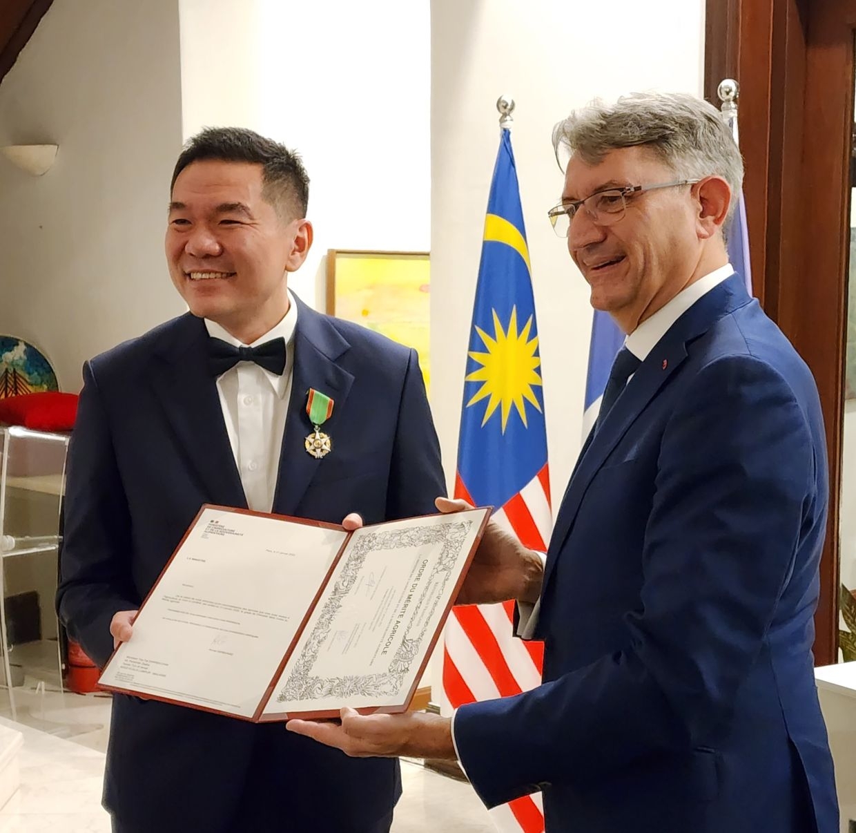 Famed Malaysian chef Darren Chin receives knighthood from the French Republic