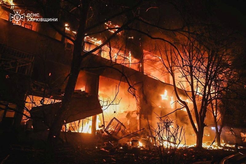 Intense Russian drone attack on Kharkiv kills 2, injures 54, Ukraine says