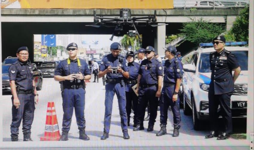 PJ police unleash drones to crack down on motorcycle lane violations