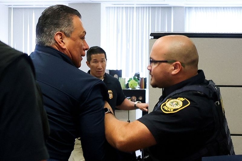 Democratic US Senator Padilla forced to ground, handcuffed by security agents