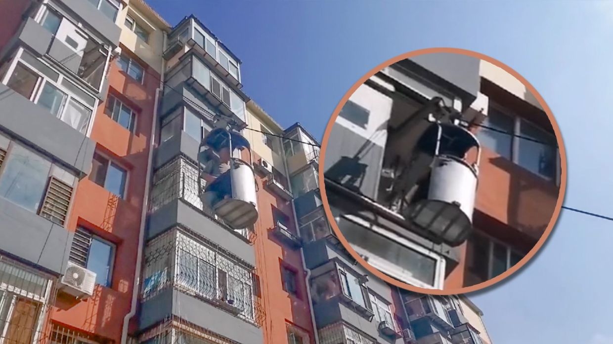 Chinese man impresses many by building lift to access fifth-floor home