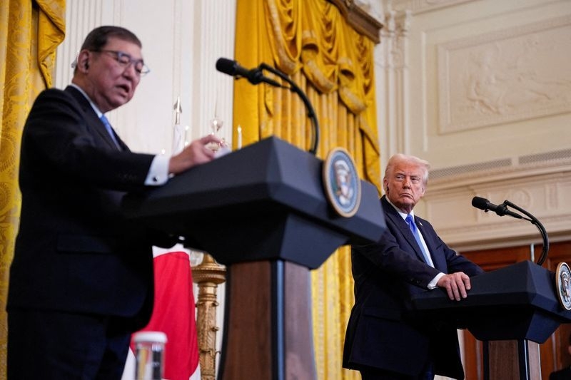 Japan's Ishiba heads to G7 to press Trump to drop auto tariffs