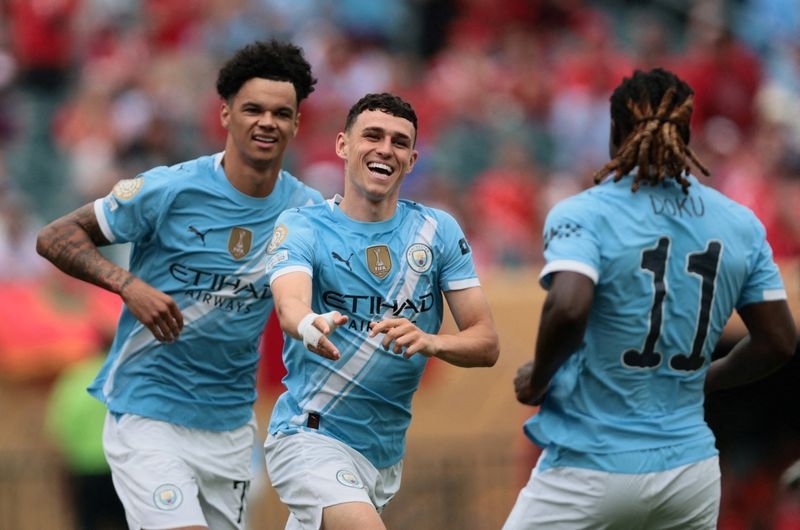 Soccer-Man City show squad depth in 2-0 Club World Cup win over Wydad