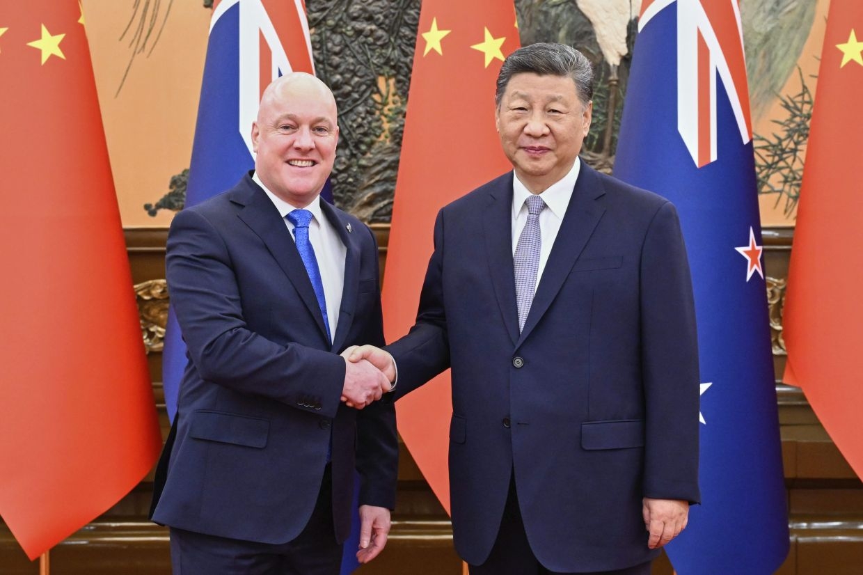 Leaders of China, New Zealand discuss trade, Pacific security