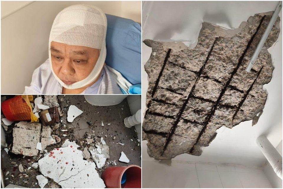 ‘Traumatised': 65-year-old man injured by falling concrete in toilet of Yishun HDB home in Singapore