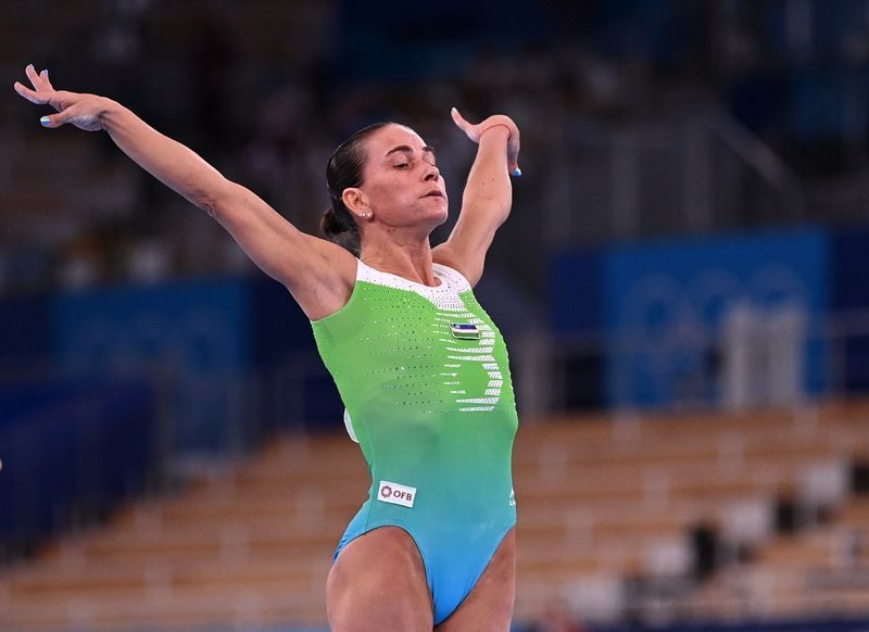 Gymnastics-Chusovitina turns 50 and flies to silver in World Challenge Cup