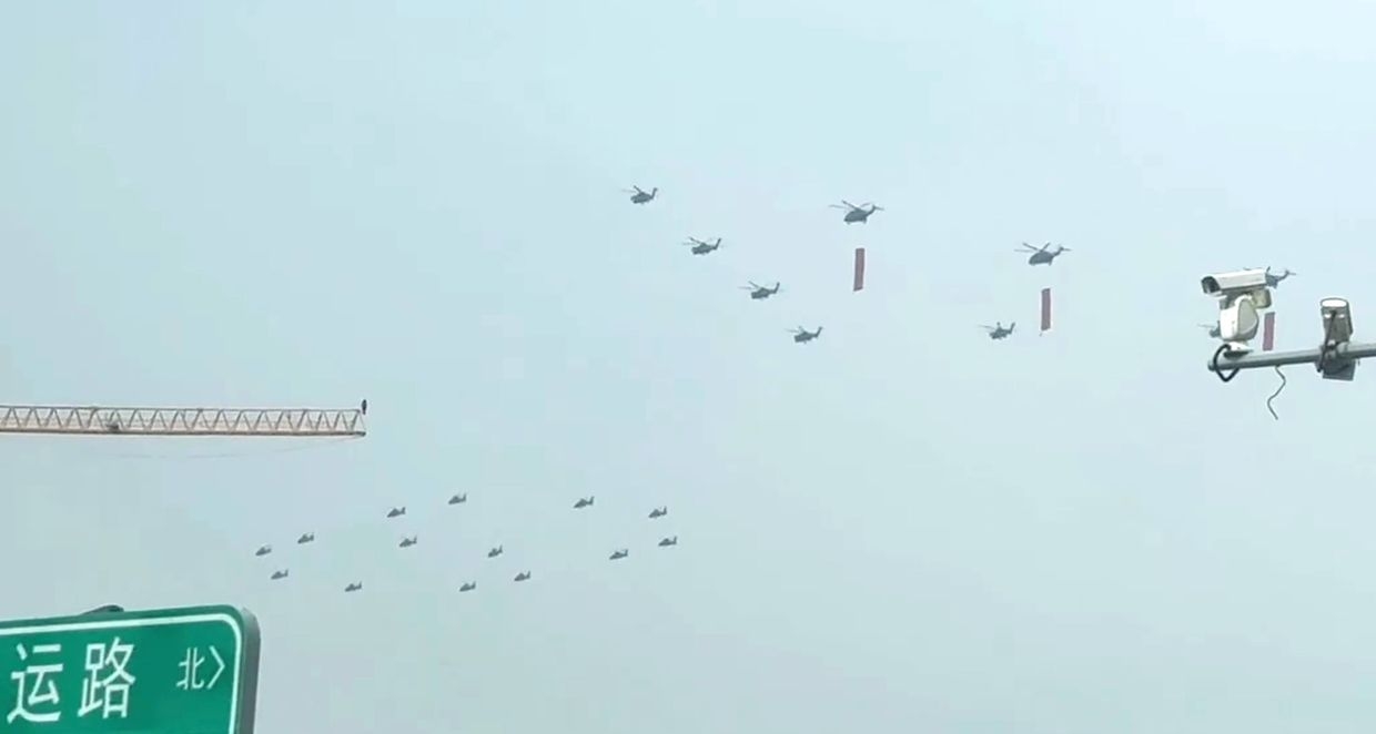 China's Victory Day rehearsal leaks show stealth jets, massive air formations