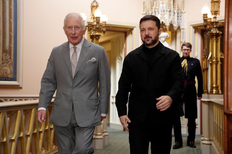 Ukraine's Zelenskiy meets King Charles on British visit