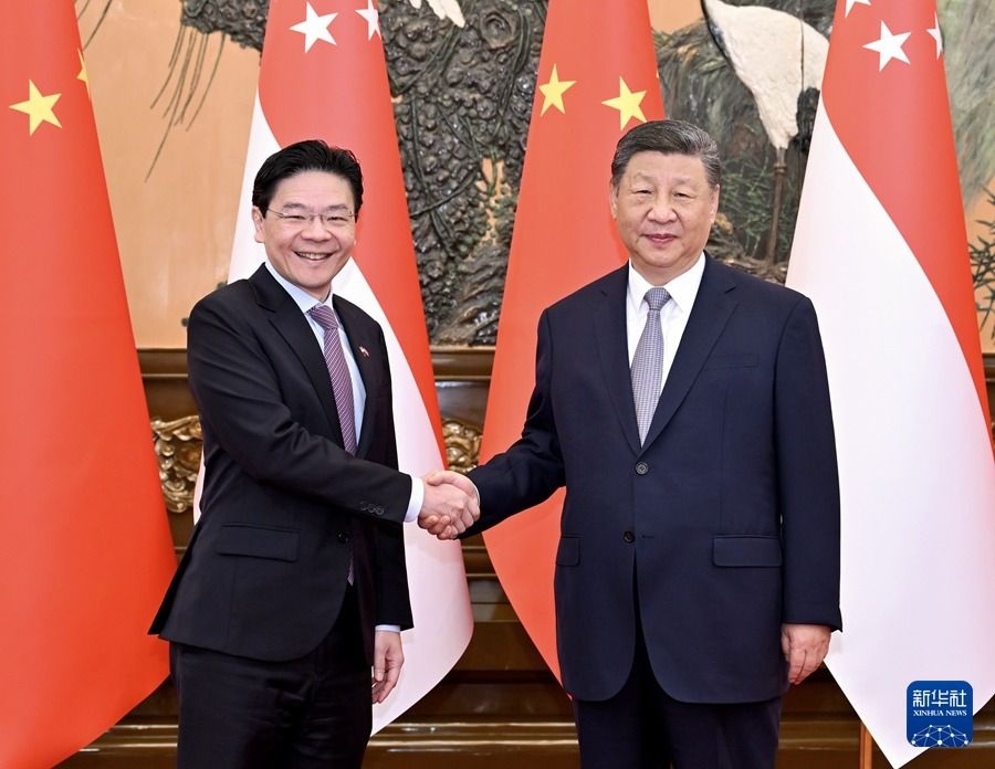 Chinese President Xi meets Singaporean PM Wong, calling for boosting bilateral cooperation