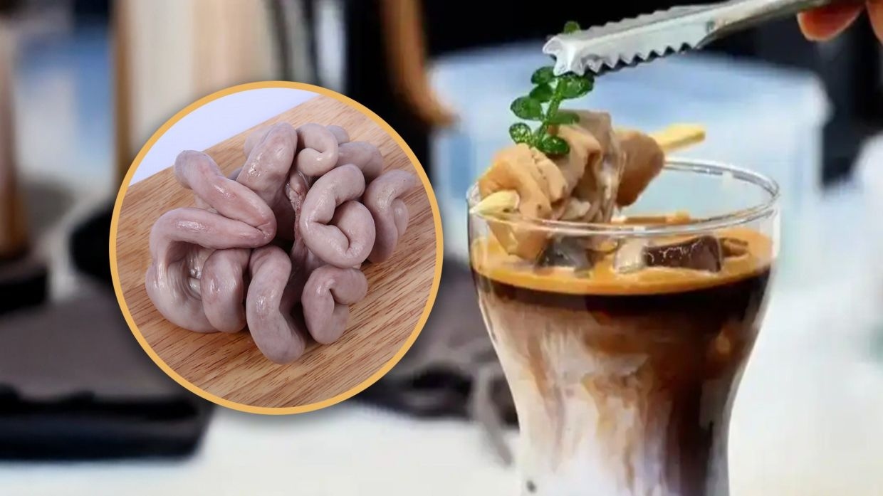 Chinese cafe goes viral over coffee drink laced with cooked pig intestine