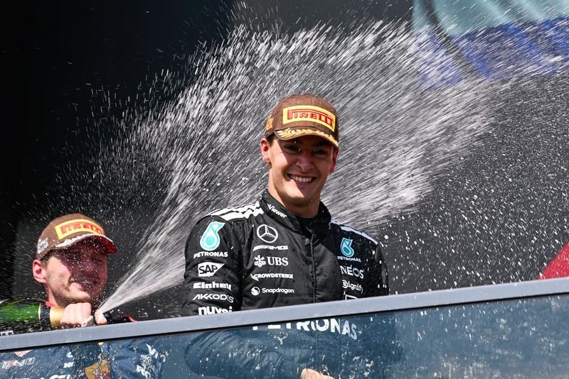Motor racing-Russell suggests Mercedes are still after Verstappen
