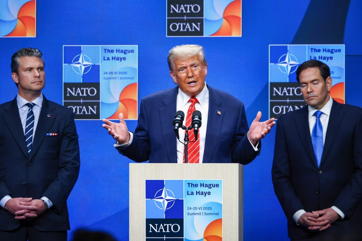 Trump defends US strikes on Iran nuclear facilities at Nato summit