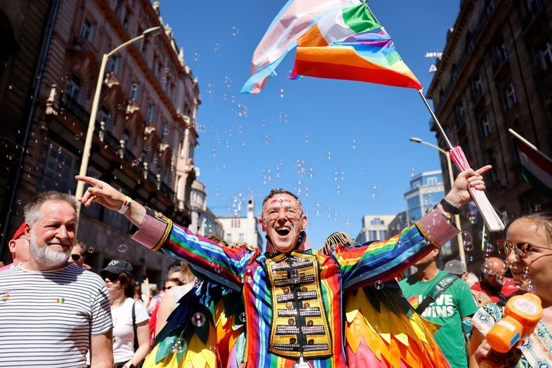 Tens of thousands march against Hungary's government, for LGBT rights