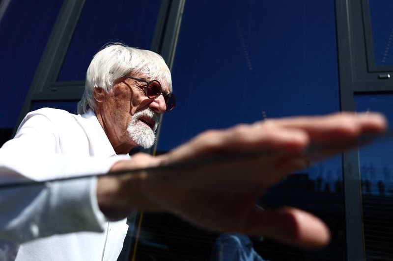 Motor racing-Former supremo Ecclestone makes F1 podium debut at 94
