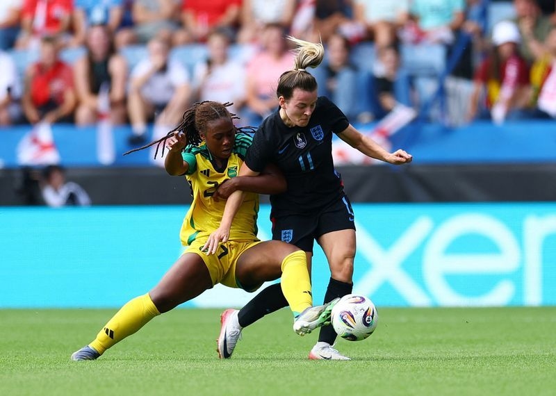 Soccer-England deliver statement 7-0 win over Jamaica in final Euro warm-up
