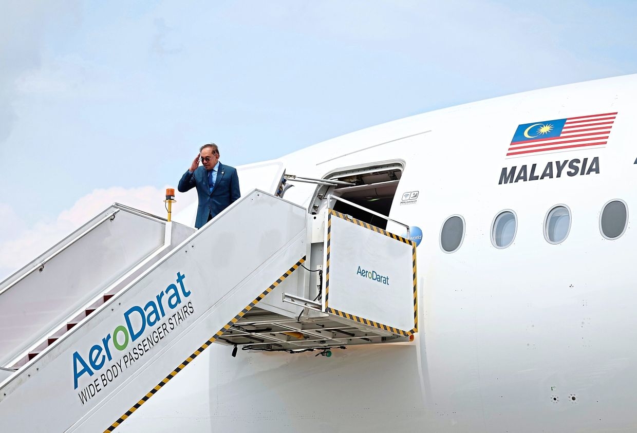 Anwar departs for a series of high-level meetings