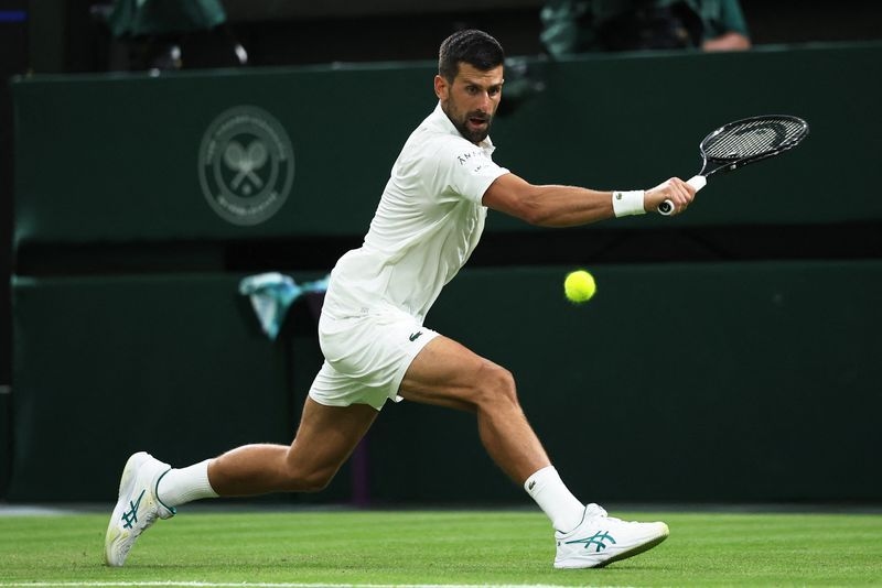 Tennis-Djokovic passes Muller test to reach Wimbledon second round