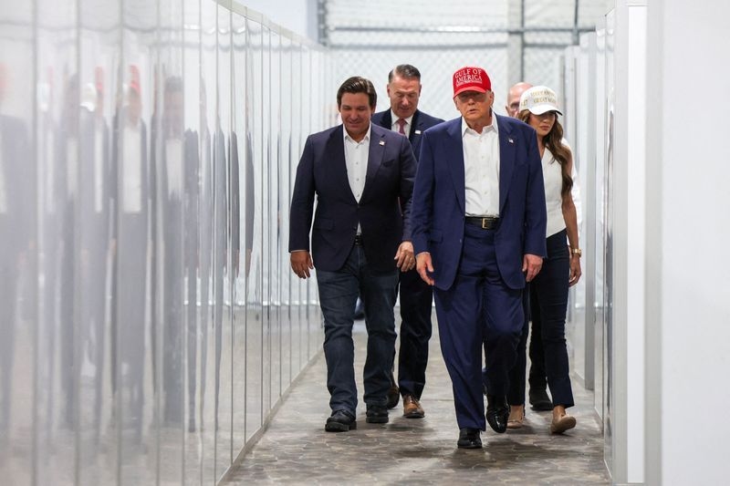 Trump tours 'Alligator Alcatraz' as he pushes for more deportations