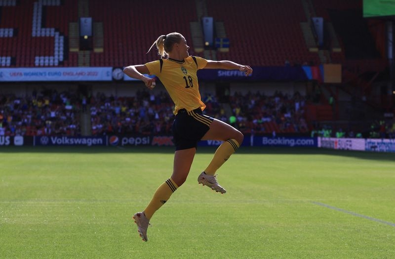 Soccer-Joy for Sweden as Rolfo returns to training ahead of Denmark showdown