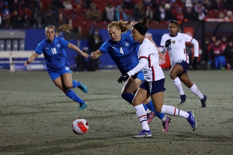 Soccer-Iceland's Viggosdottir forced off in Euro opener due to stomach troubles