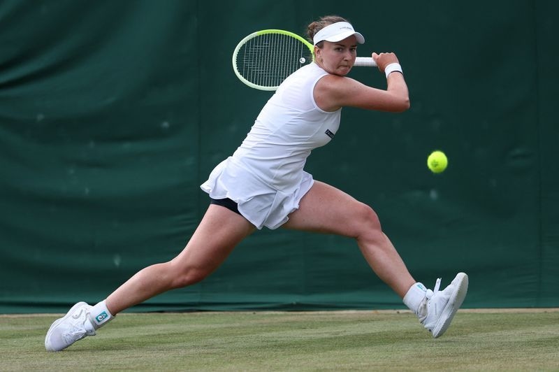 Tennis-Defending champion Krejcikova edges Dolehide at Wimbledon