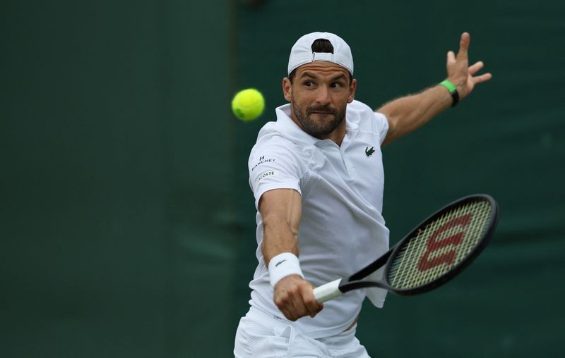 Tennis-Dimitrov single-handedly flying flag at Wimbledon for old-school backhand