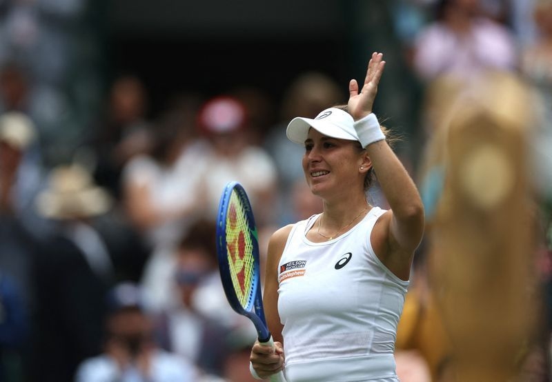 Tennnis-Bencic downs Alexandrova to break Wimbledon fourth-round barrier